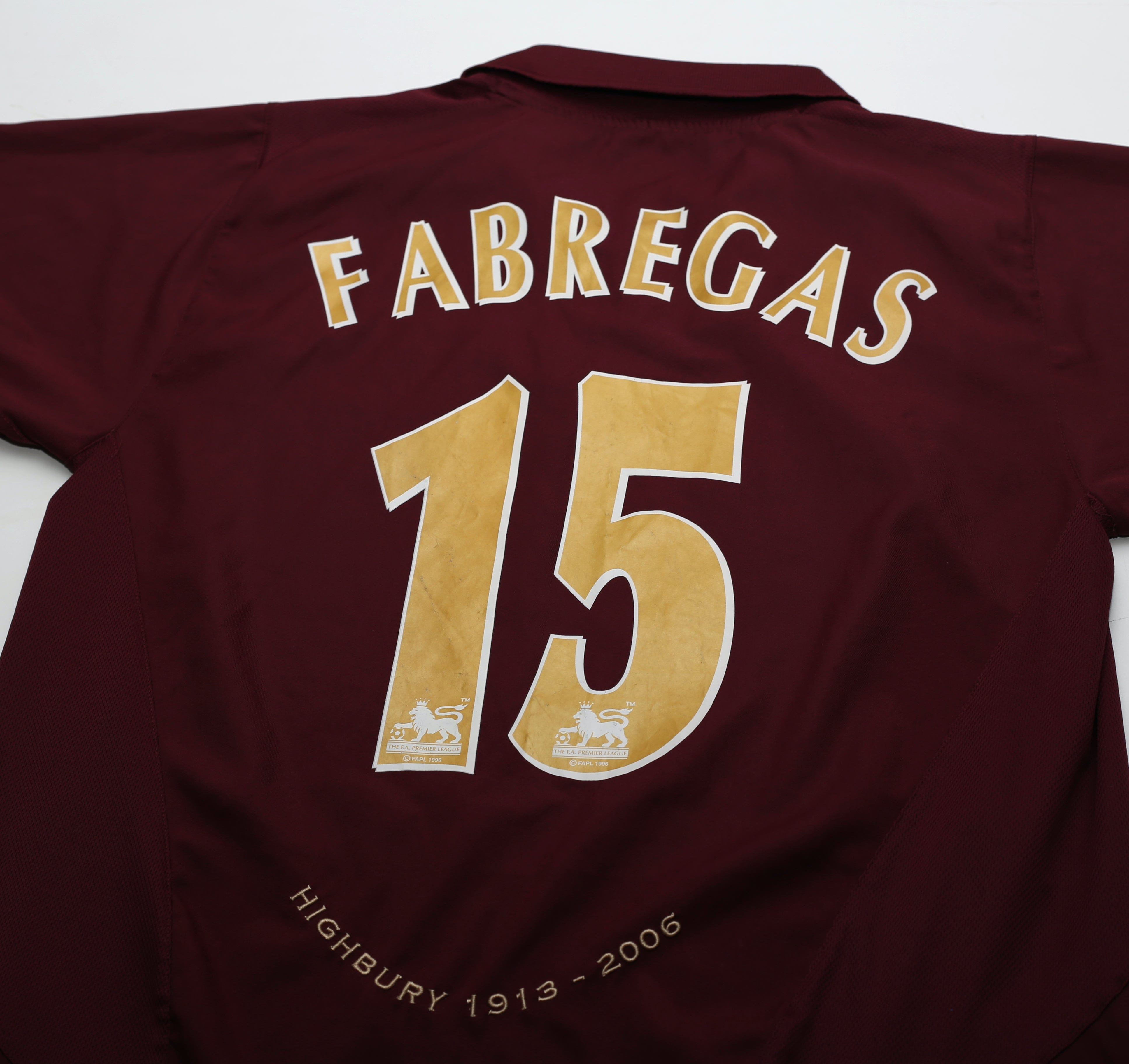 NIKE アーセナル ユニフォーム FABREGAS 15 2005/06 FABREGAS #15 Arsenal Vintage Nike Home Football Shirt (L)