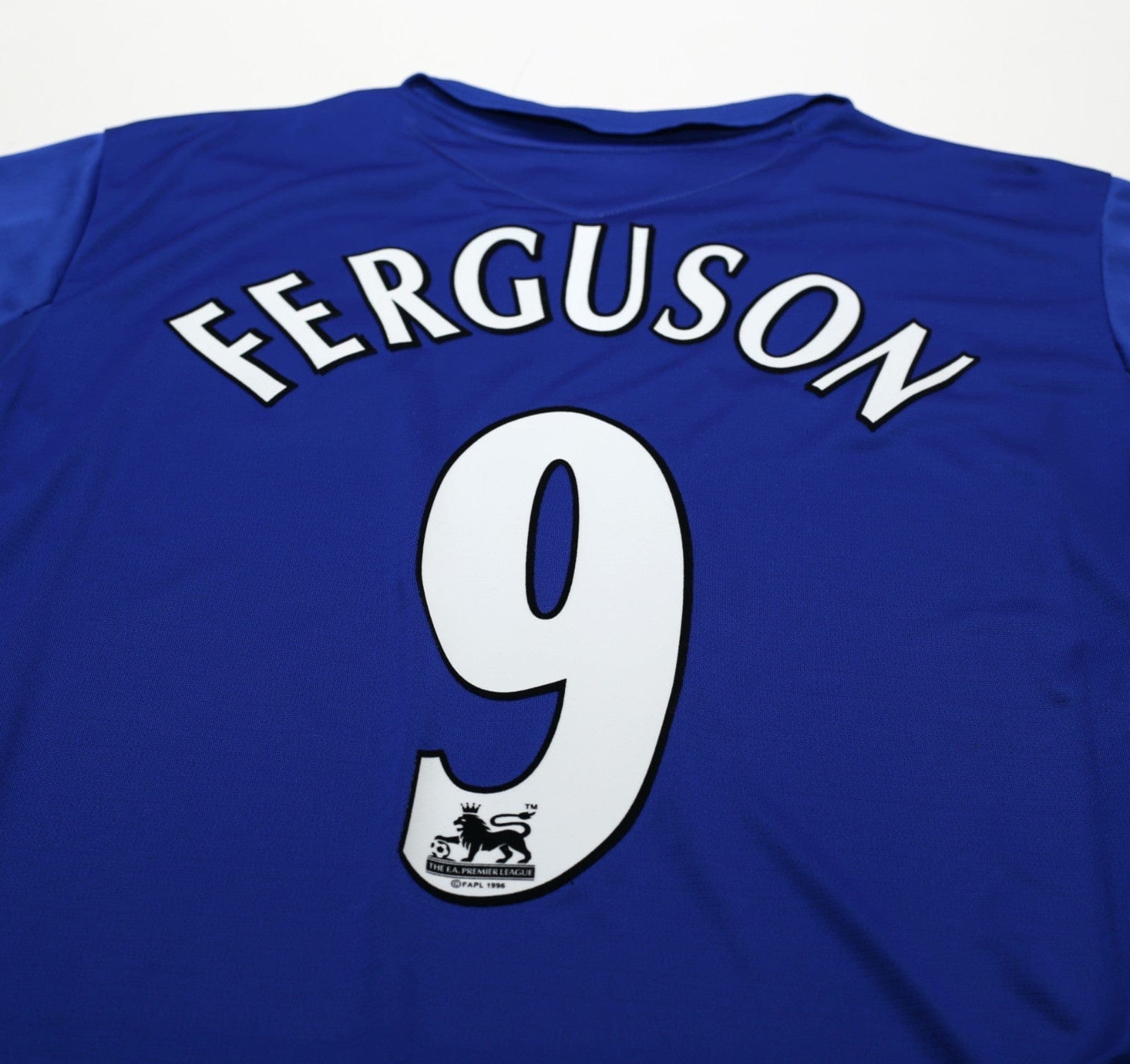 2005/06 FERGUSON #9 Everton Vintage Umbro Home Football Shirt (XL)