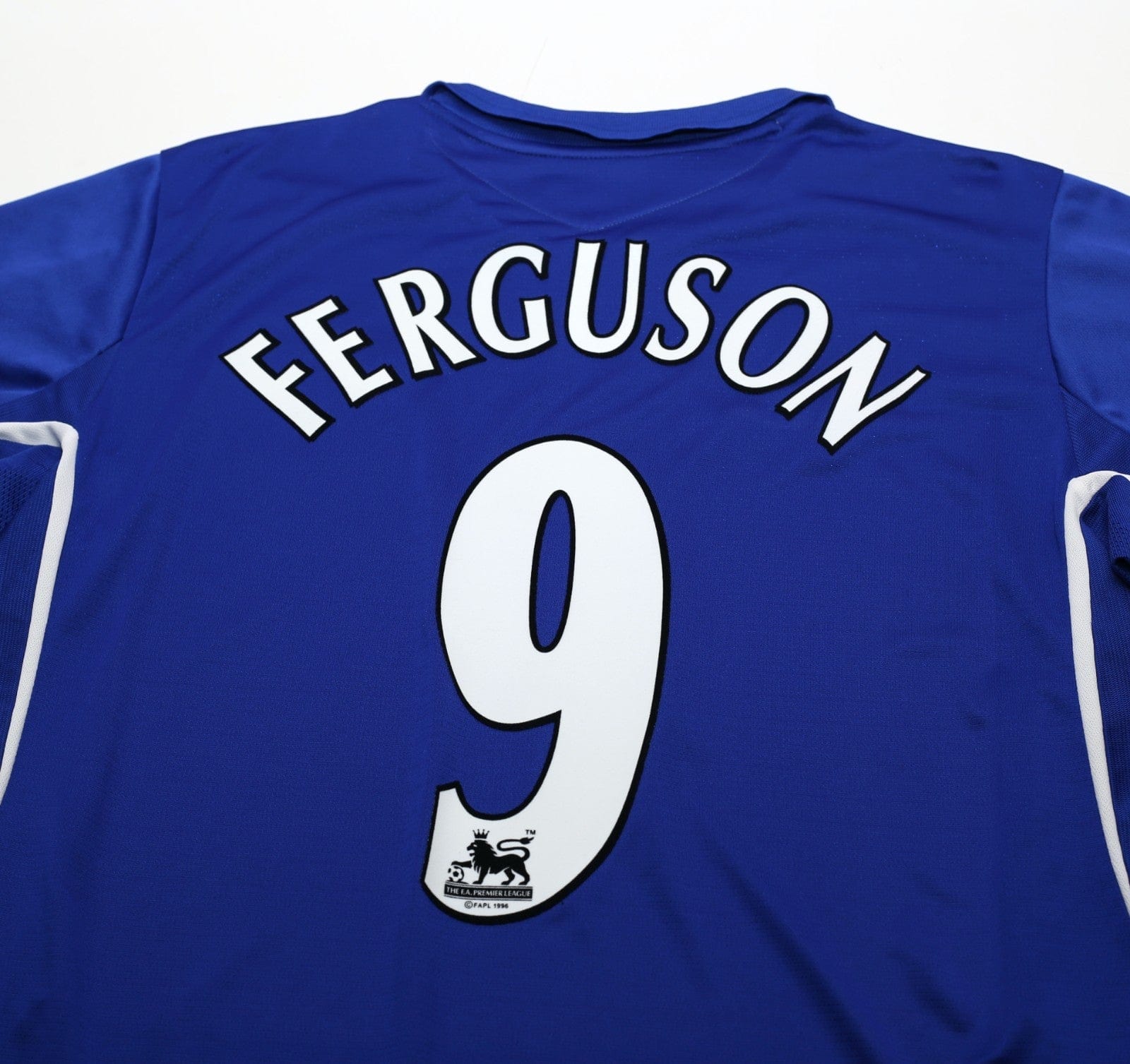 2005/06 FERGUSON #9 Everton Vintage Umbro Home Football Shirt (XL)