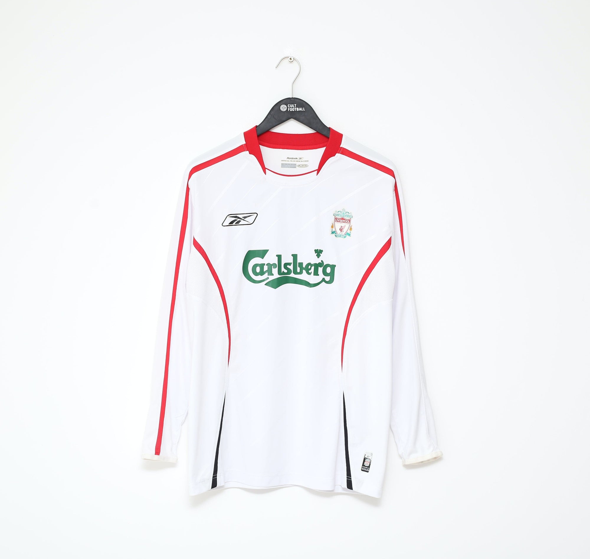 2005/06 FOWLER #11 Liverpool Vintage Reebok Away Football Shirt LS Jersey (M)