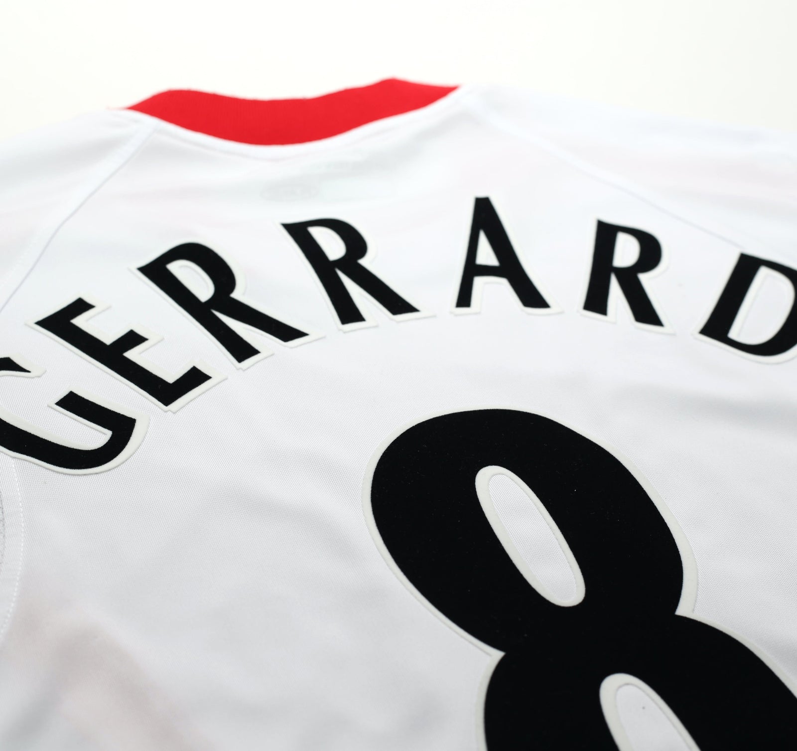 2005/06 GERRARD #8 Liverpool Vintage Reebok Away LS Football Shirt (S)