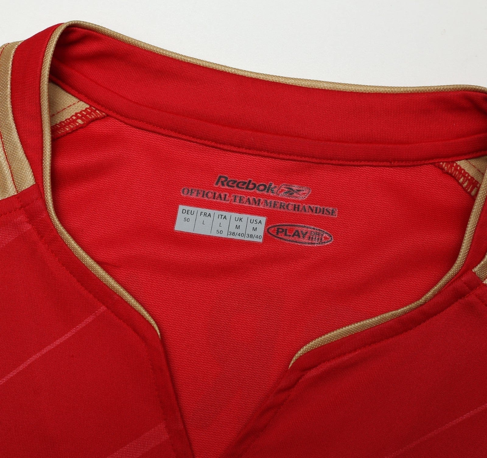 2005/06 GERRARD #8 Liverpool Vintage Reebok European Home Football Shirt (M)