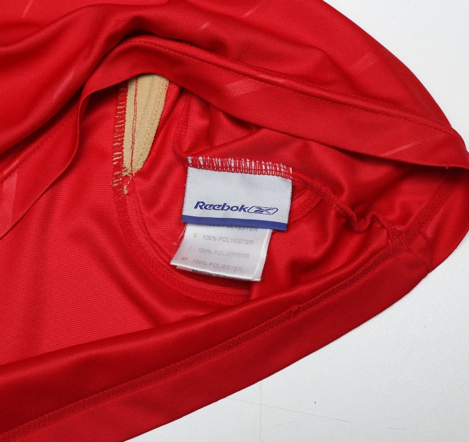 2005/06 GERRARD #8 Liverpool Vintage Reebok European Home Football Shirt (M)