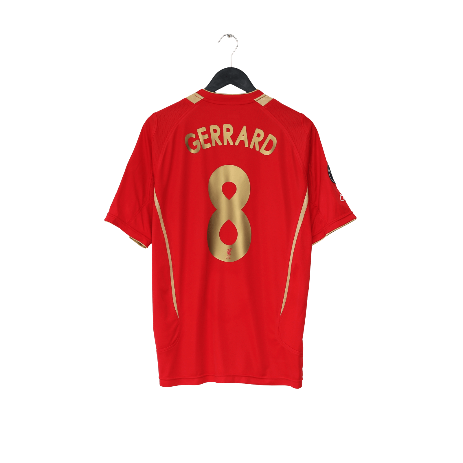2005/06 GERRARD #8 Liverpool Vintage Reebok European Home Football Shirt (M)