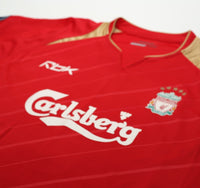 2005/06 GERRARD #8 Liverpool Vintage Reebok European Home Football Shirt (M)