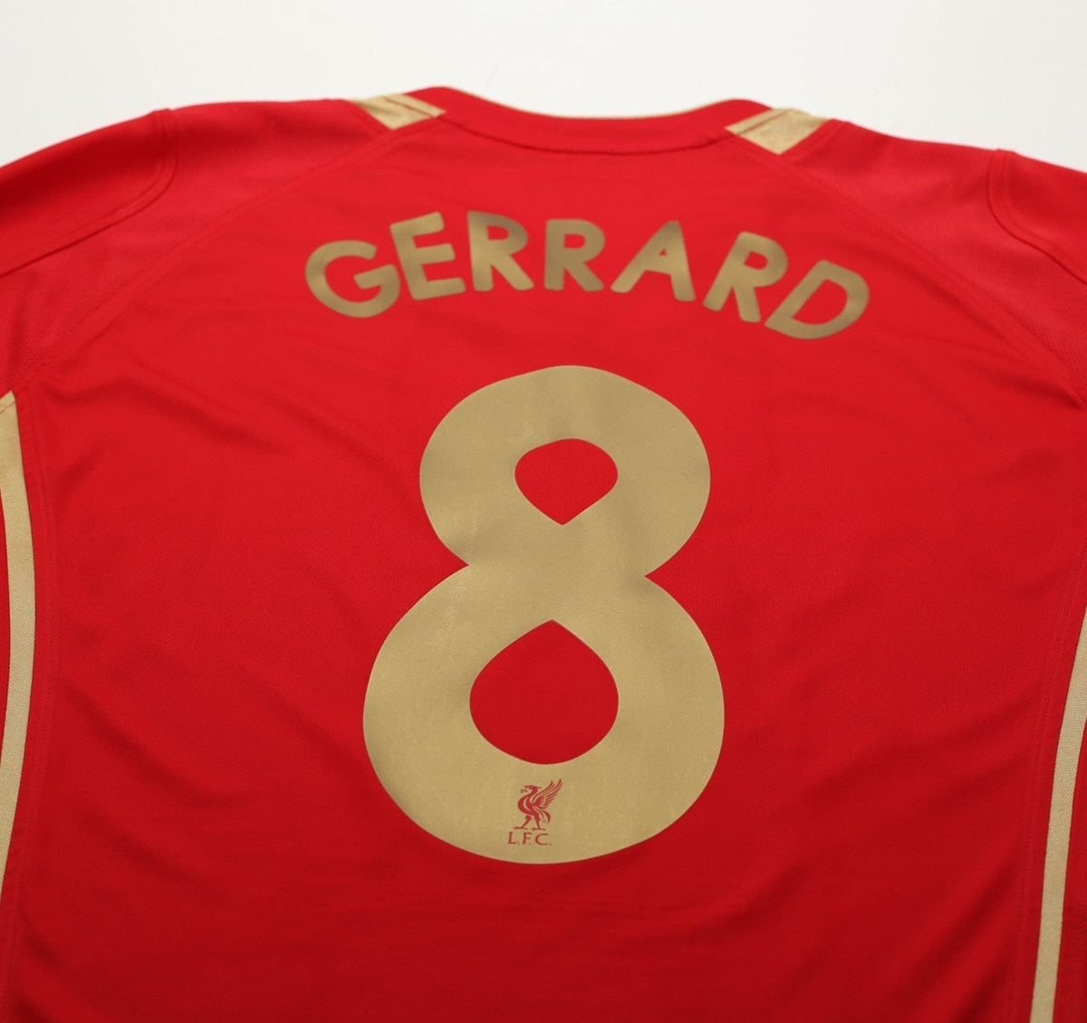 2005/06 GERRARD #8 Liverpool Vintage Reebok European Home Football Shirt (M)