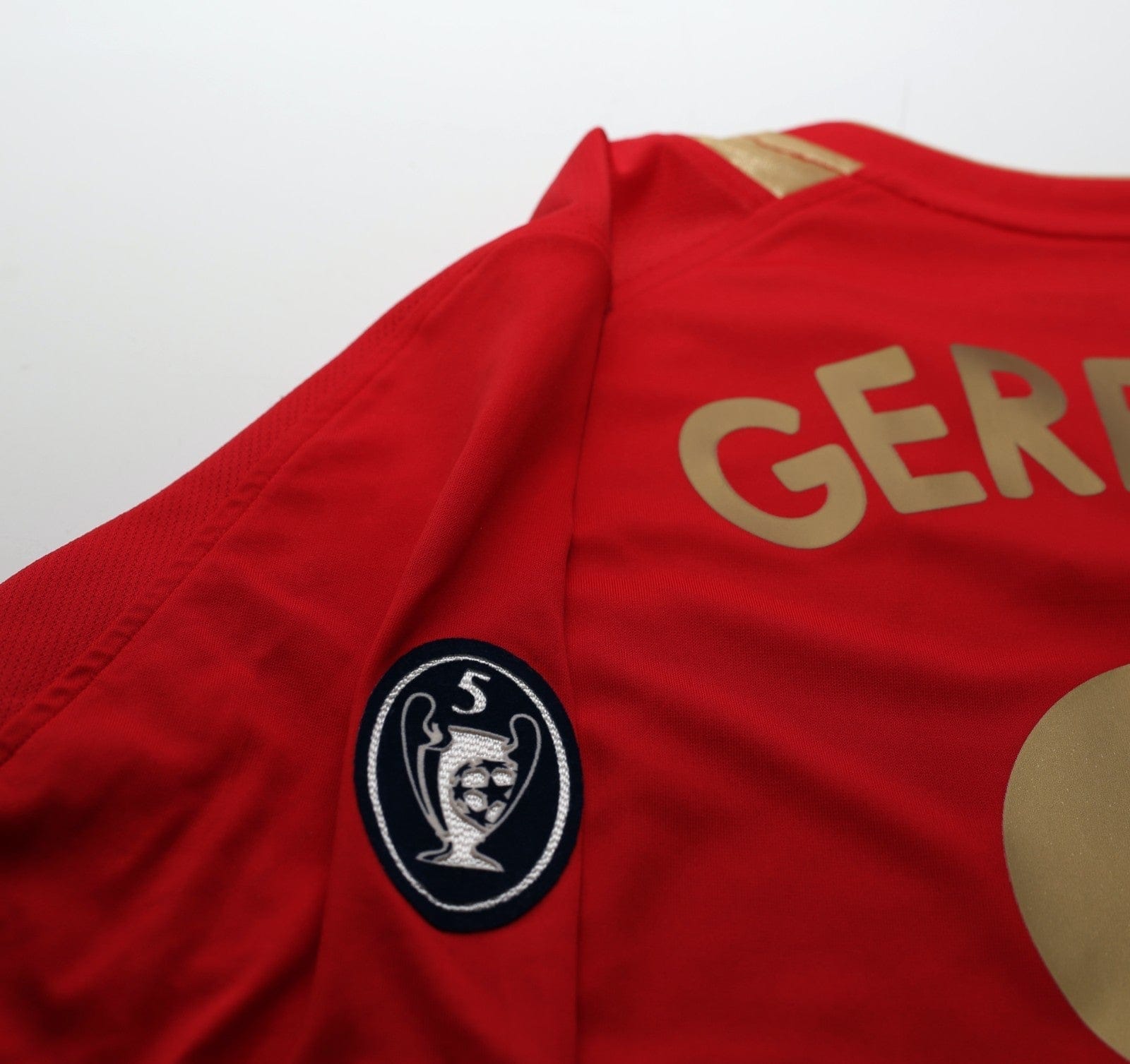2005/06 GERRARD #8 Liverpool Vintage Reebok European Home Football Shirt (M)