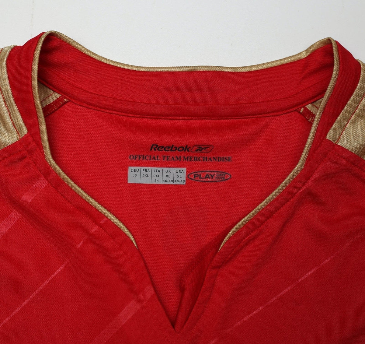 2005/06 GERRARD #8 Liverpool Vintage Reebok European Home Football Shirt (XL)