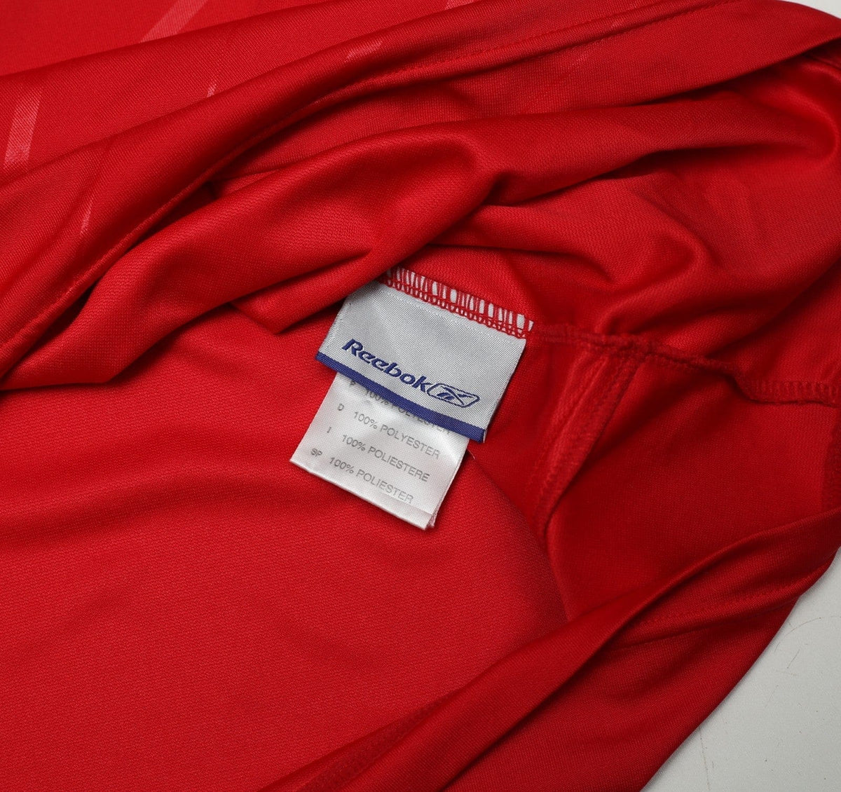 2005/06 GERRARD #8 Liverpool Vintage Reebok European Home Football Shirt (XL)