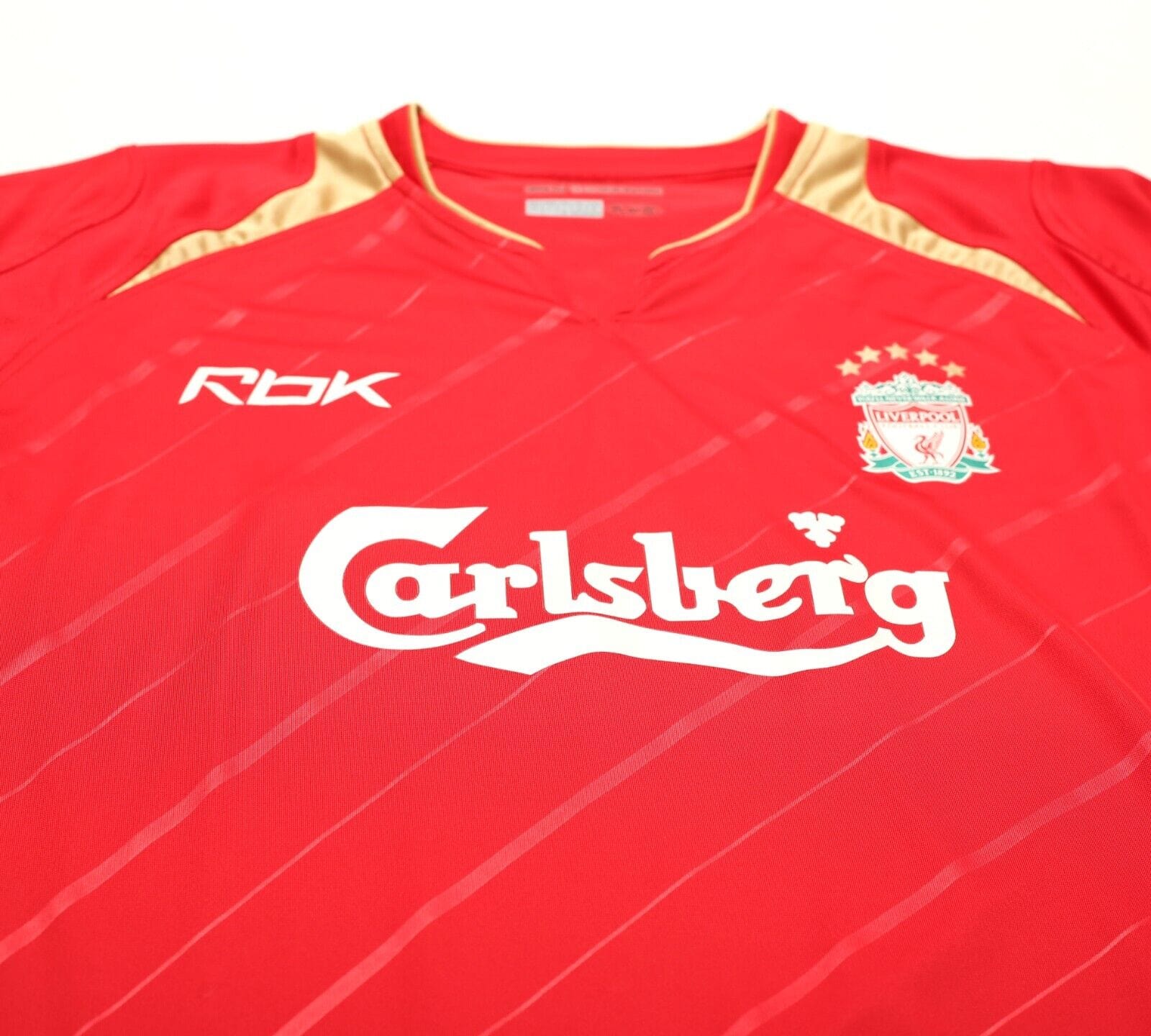 2005/06 GERRARD #8 Liverpool Vintage Reebok UCL Home Football 