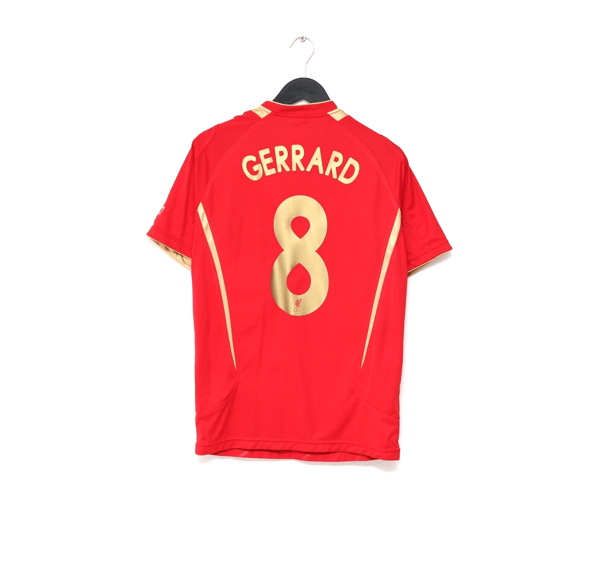 2005/06 GERRARD #8 Liverpool Vintage Reebok UCL Home Football Shirt Jersey (S)