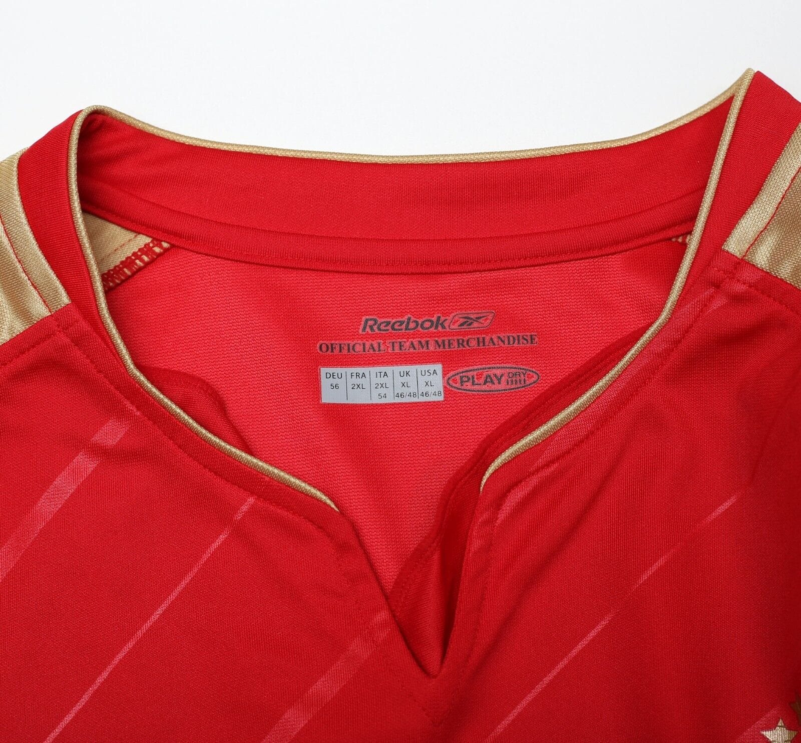 2005/06 GERRARD #8 Liverpool Vintage Reebok UCL Home Football Shirt Jersey (XL)