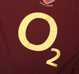 2005/06 HENRY #14 Arsenal Vintage Nike Highbury Home Football Shirt (M)