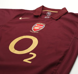2005/06 HENRY #14 Arsenal Vintage Nike Highbury Home Football Shirt (M)