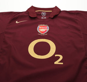 2005/06 HENRY #14 Arsenal Vintage Nike Highbury Home Football Shirt (M)