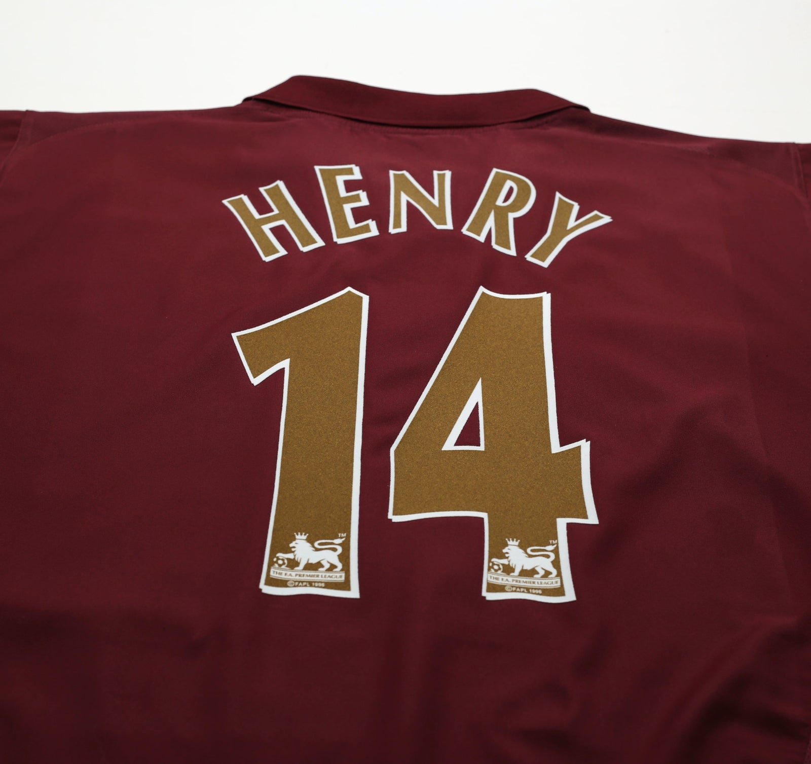 2005/06 HENRY #14 Arsenal Vintage Nike Highbury Home Football Shirt (XXL)