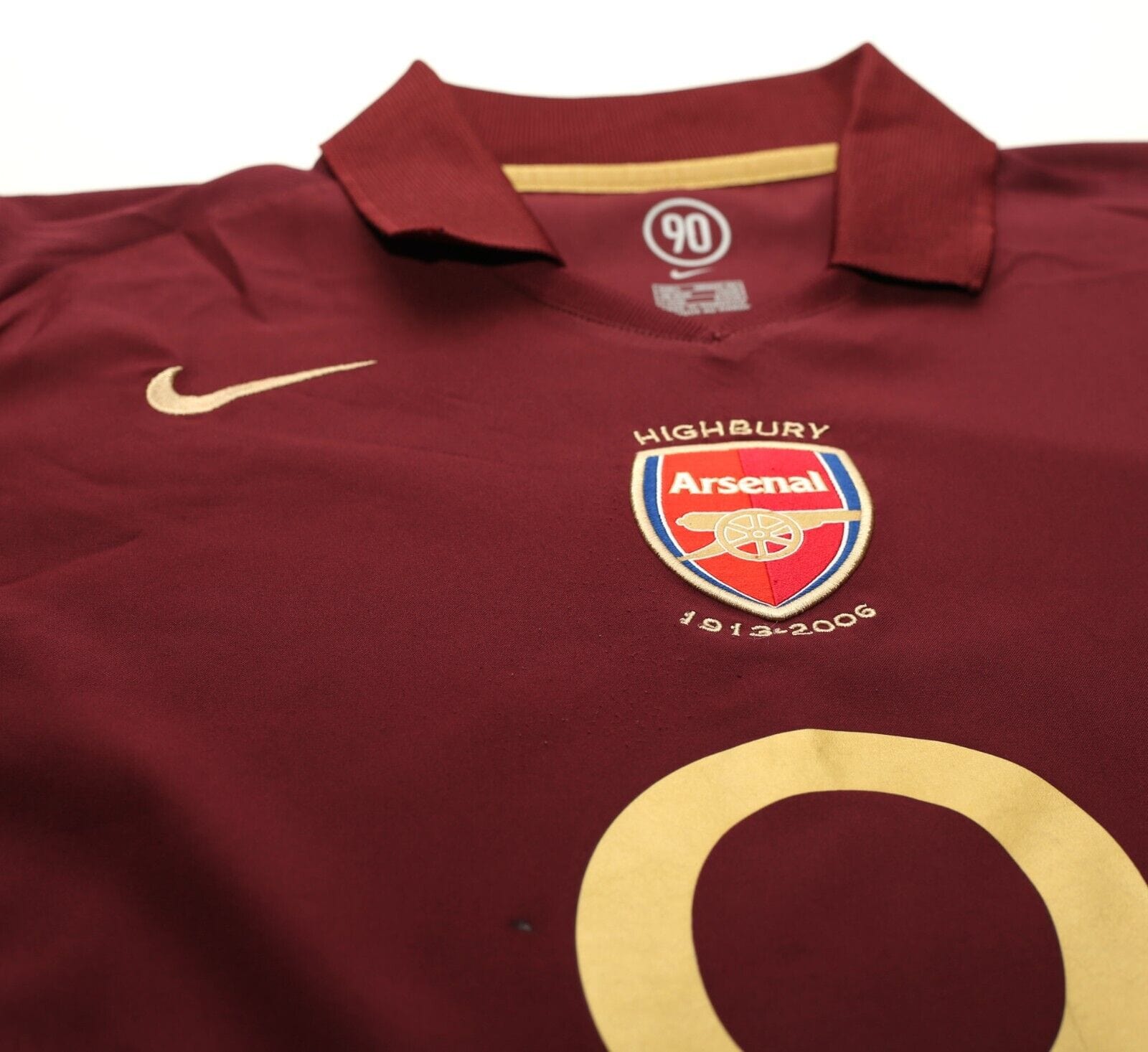 2005/06 HENRY #14 Arsenal Vintage Nike UCL Home Football Shirt Jersey (L)