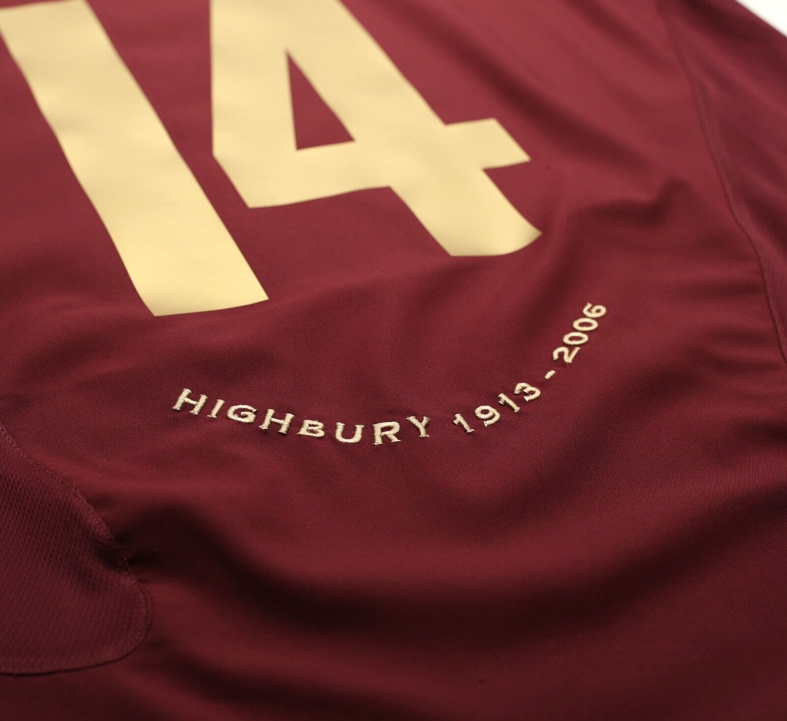 2005/06 HENRY #14 Arsenal Vintage Nike UCL Home Football Shirt Jersey (L)