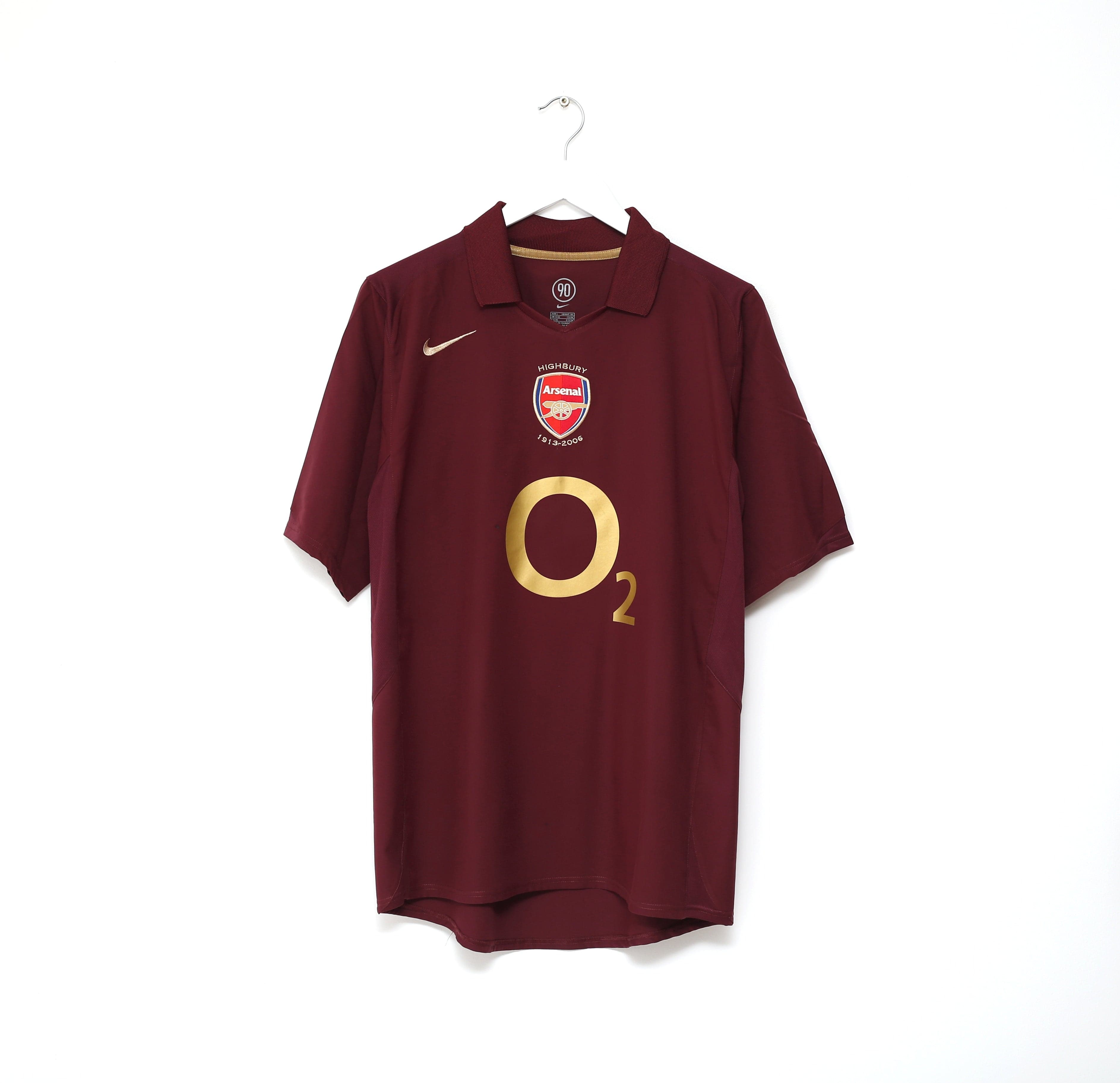 2005/06 HENRY #14 Arsenal Vintage Nike UCL Home Football Shirt