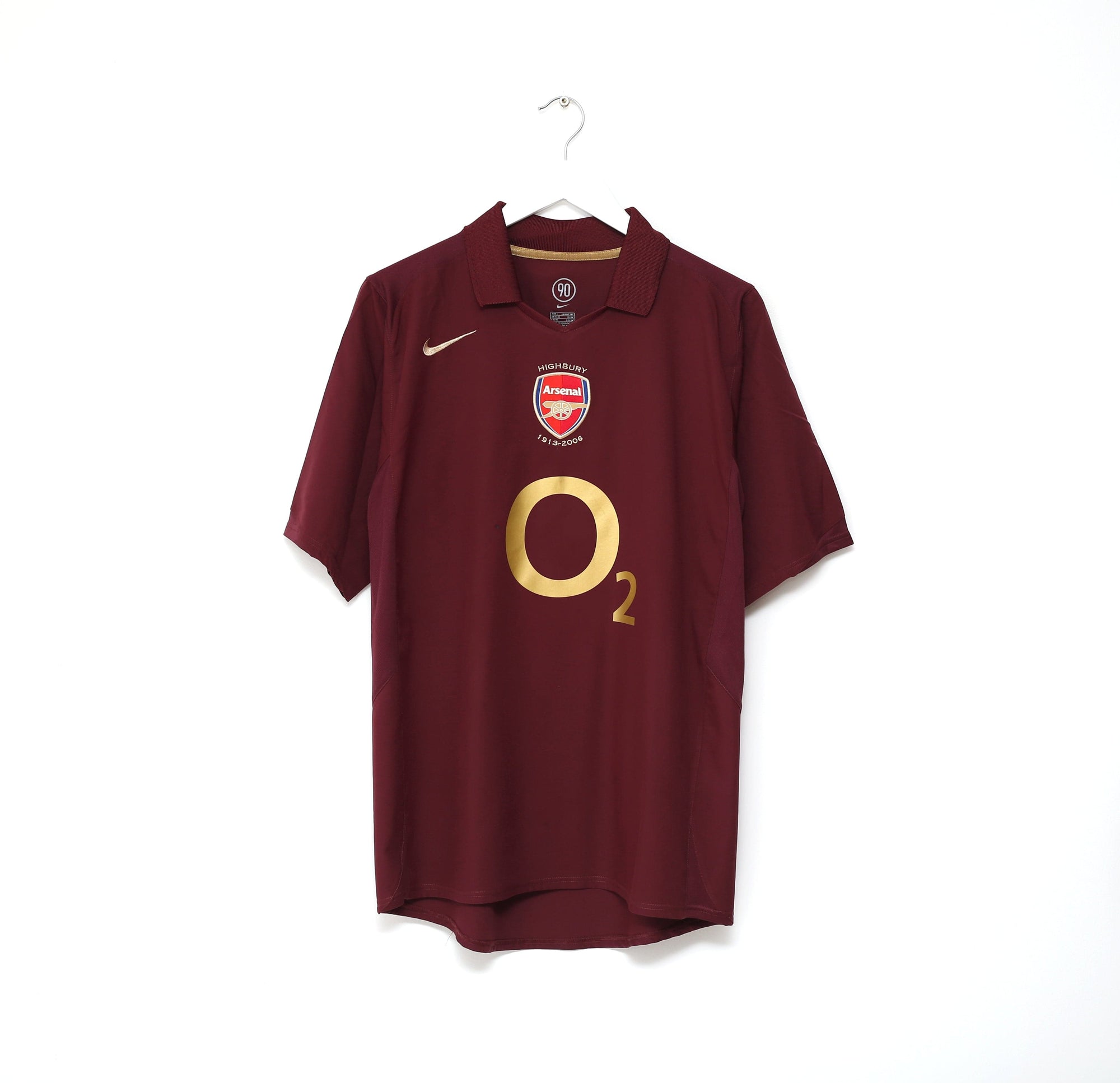 2005/06 HENRY #14 Arsenal Vintage Nike UCL Home Football Shirt Jersey (L)