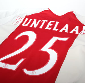 2005/06 HUNTELAAR #25 Ajax Vintage adidas Home Football Shirt (M)
