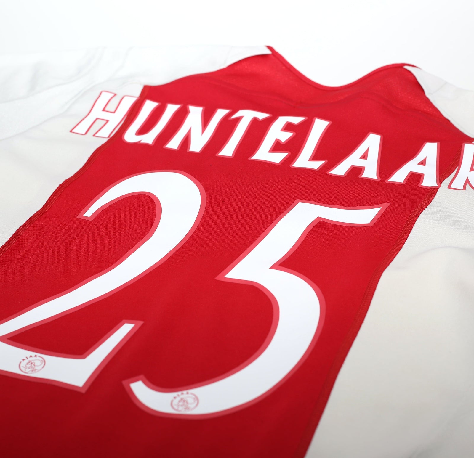 2005/06 HUNTELAAR #25 Ajax Vintage adidas Home Football Shirt (M)
