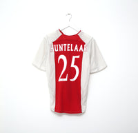 2005/06 HUNTELAAR #25 Ajax Vintage adidas Home Football Shirt (M)