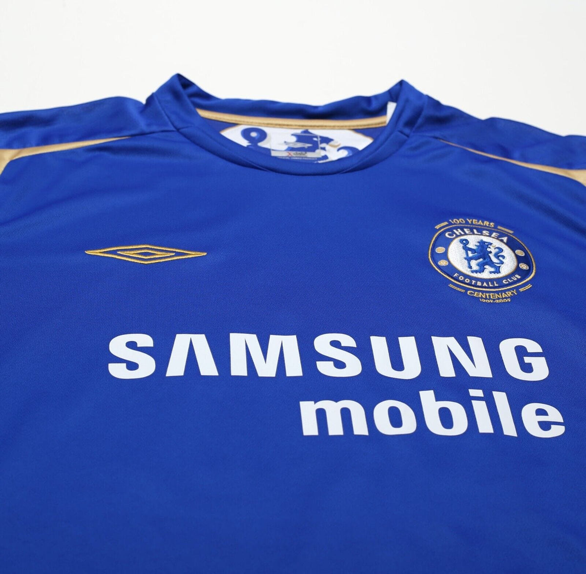 2005/06 J. COLE #10 Chelsea Vintage Umbro UCL Home Football Shirt Jersey (XL)