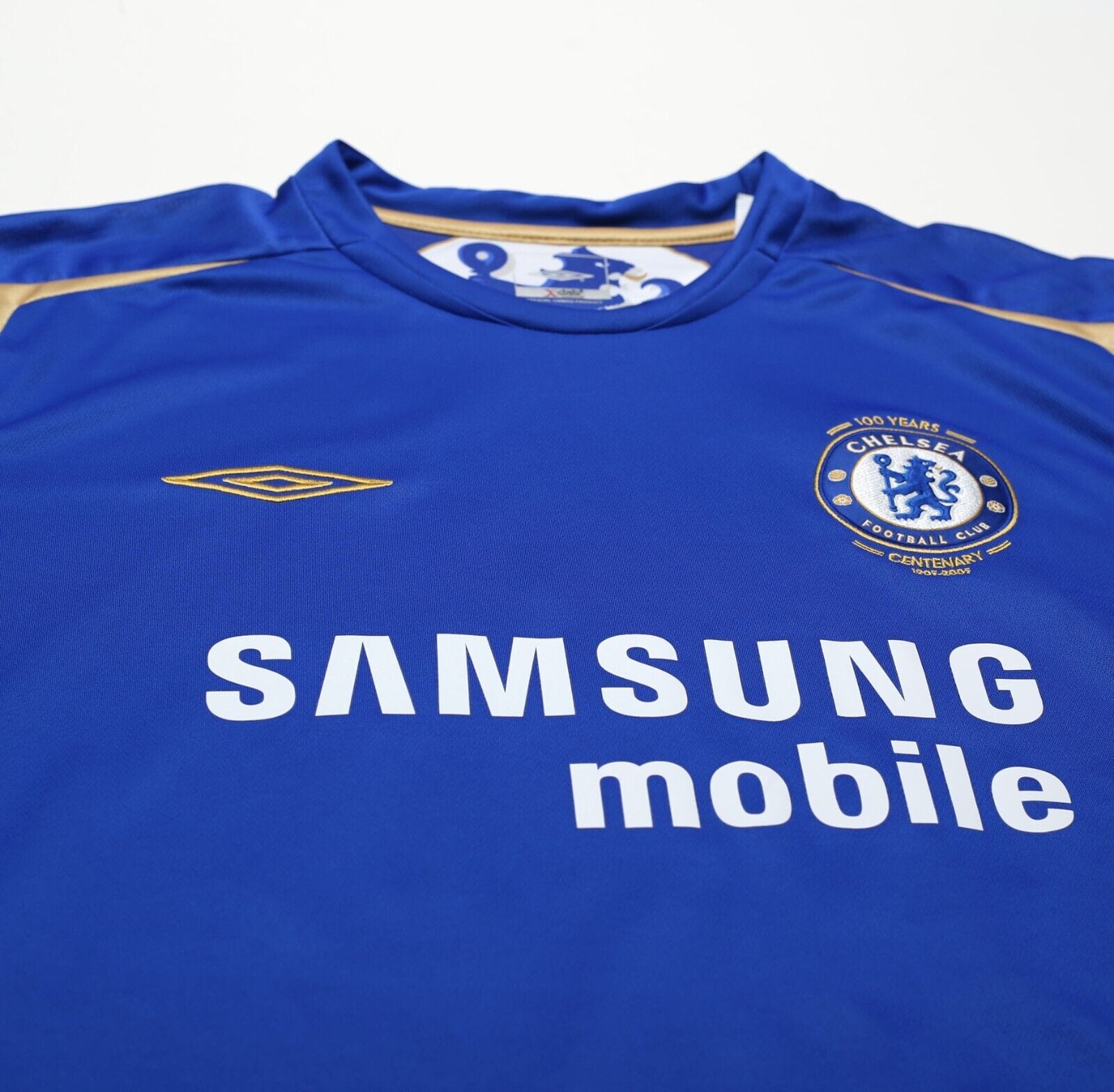 2005/06 J. COLE #10 Chelsea Vintage Umbro UCL Home Football Shirt Jersey (XL)