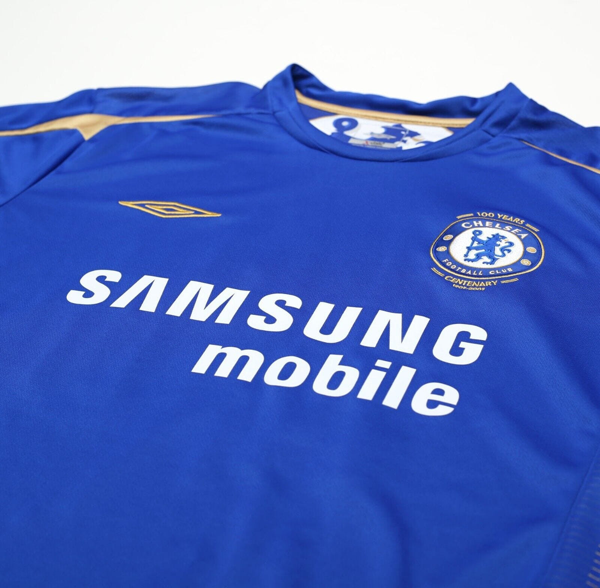 2005/06 J. COLE #10 Chelsea Vintage Umbro UCL Home Football Shirt Jersey (XL)