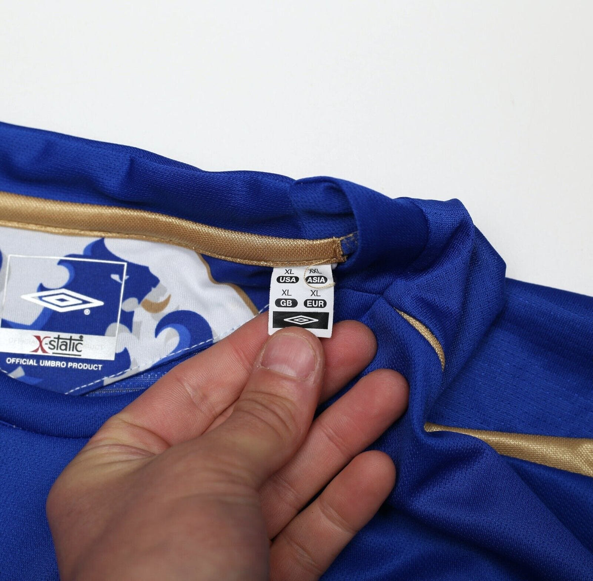 2005/06 J. COLE #10 Chelsea Vintage Umbro UCL Home Football Shirt Jersey (XL)