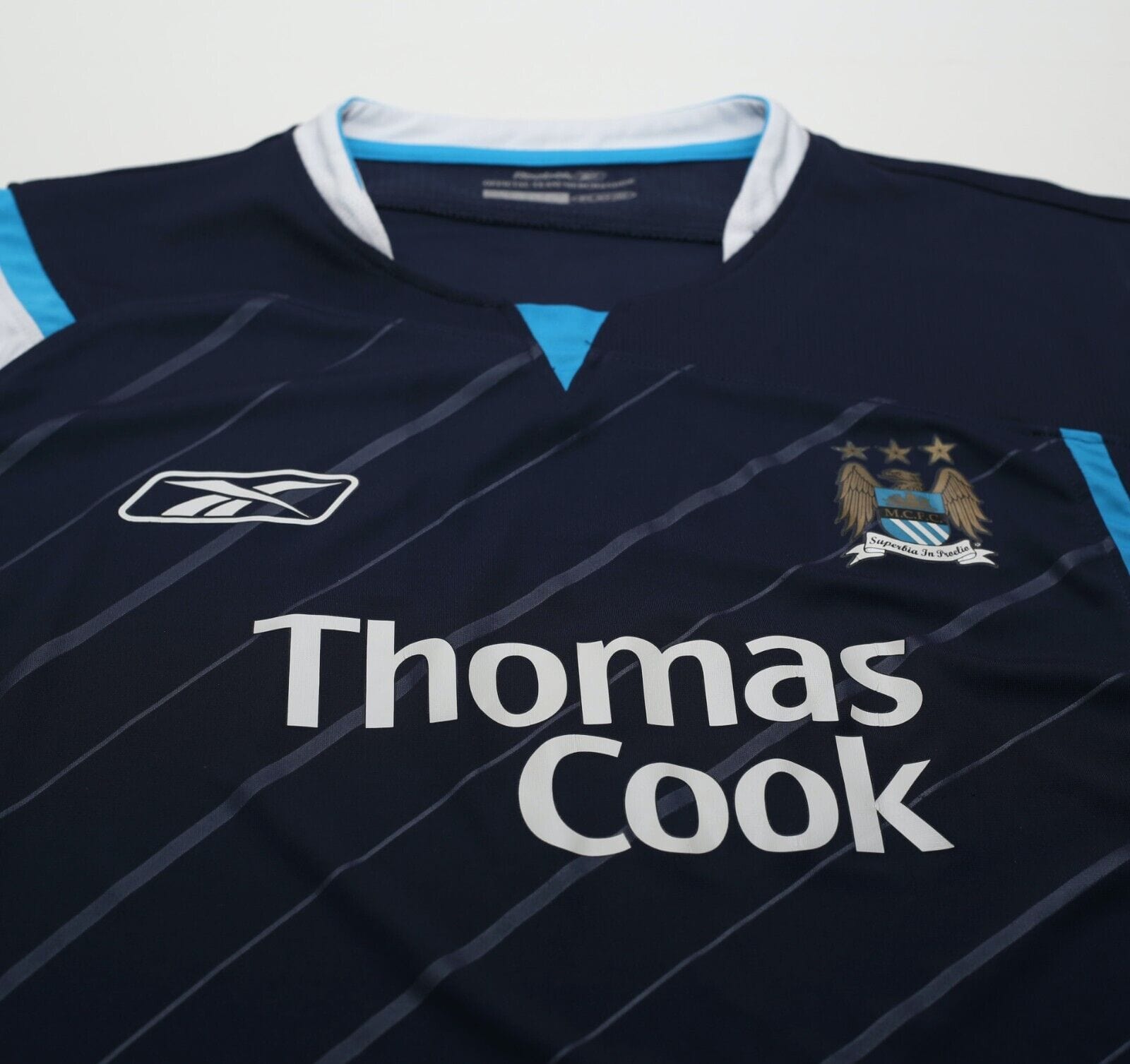 2005/06 JAMES #1 Manchester City Vintage Reebok Away Football Shirt (L)