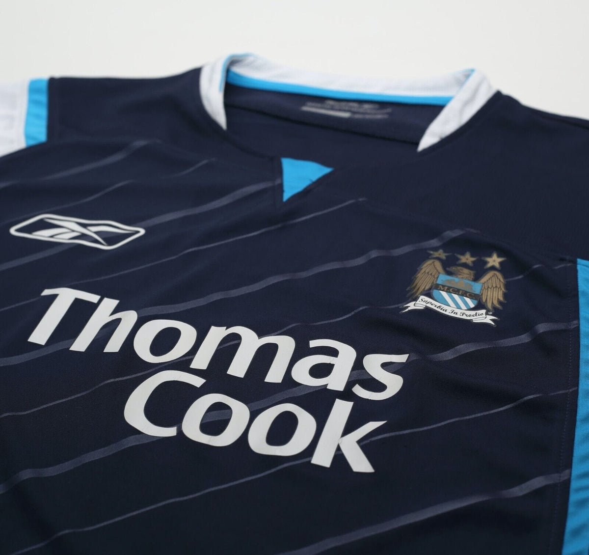 2005/06 JAMES #1 Manchester City Vintage Reebok Away Football Shirt (L)