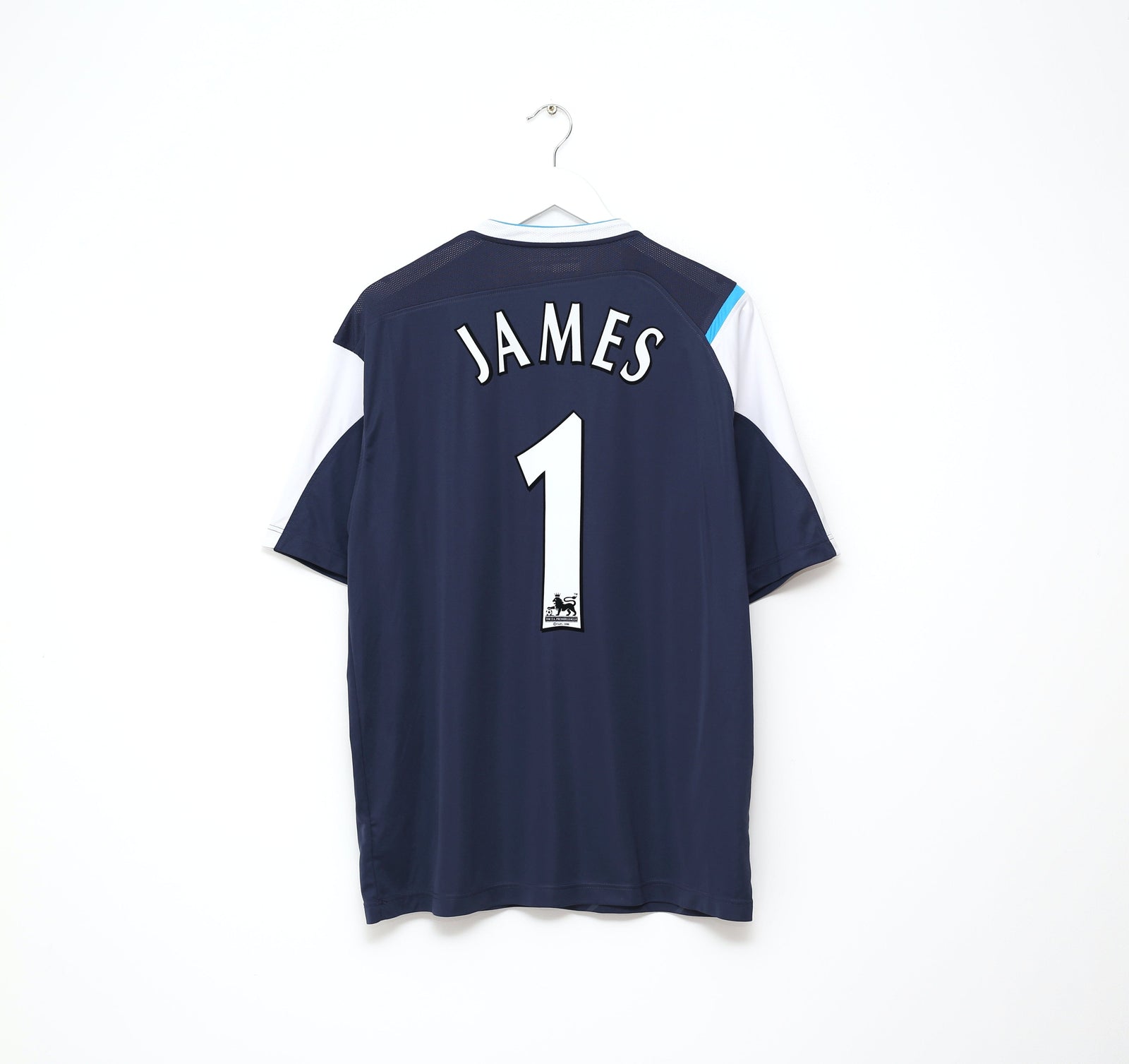 2005/06 JAMES #1 Manchester City Vintage Reebok Away Football Shirt (L)