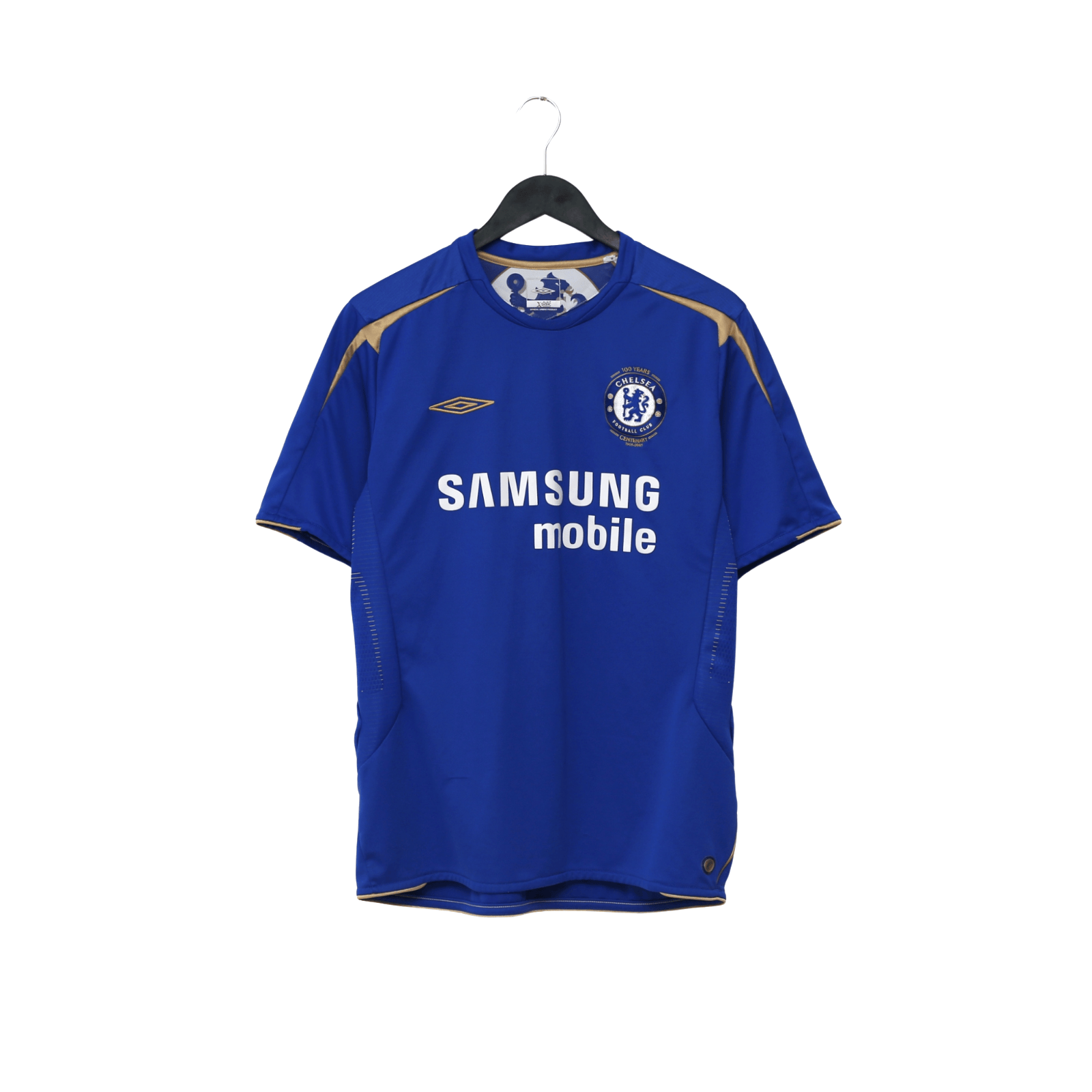 2005/06 Lampard #8 Chelsea Vintage Umbro Centenary UCL Home Football Shirt (L)