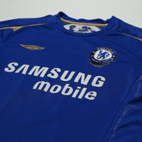 2005/06 Lampard #8 Chelsea Vintage Umbro Centenary UCL Home Football Shirt (L)