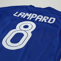 2005/06 Lampard #8 Chelsea Vintage Umbro Centenary UCL Home Football Shirt (L)