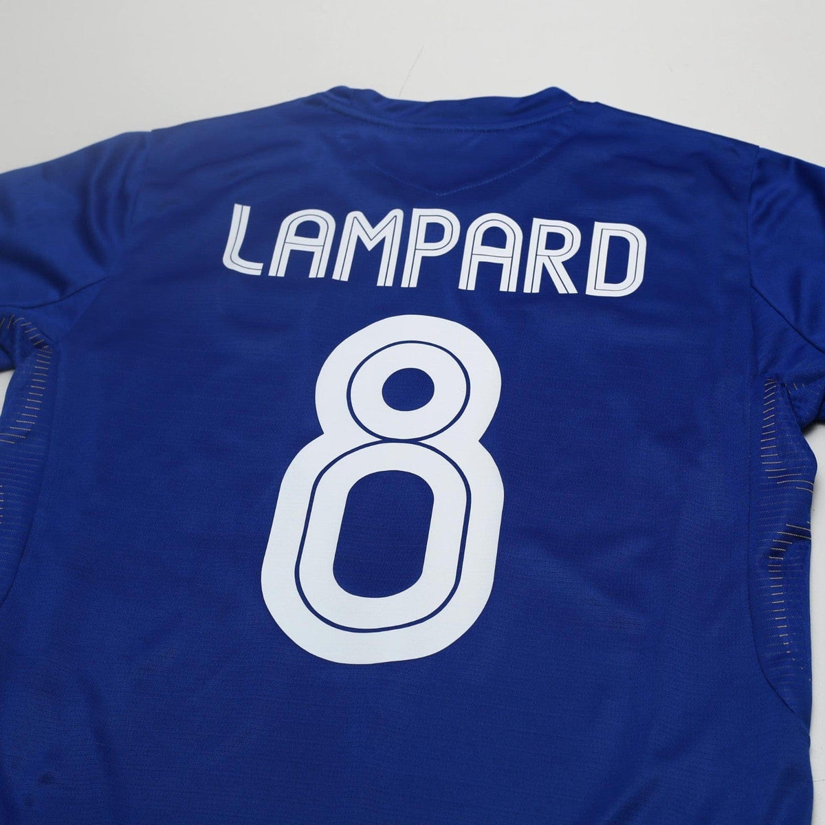 2005/06 Lampard #8 Chelsea Vintage Umbro Centenary UCL Home Football Shirt (M)