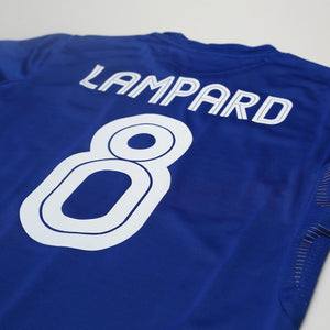 2005/06 Lampard #8 Chelsea Vintage Umbro Centenary UCL Home Football Shirt (M)