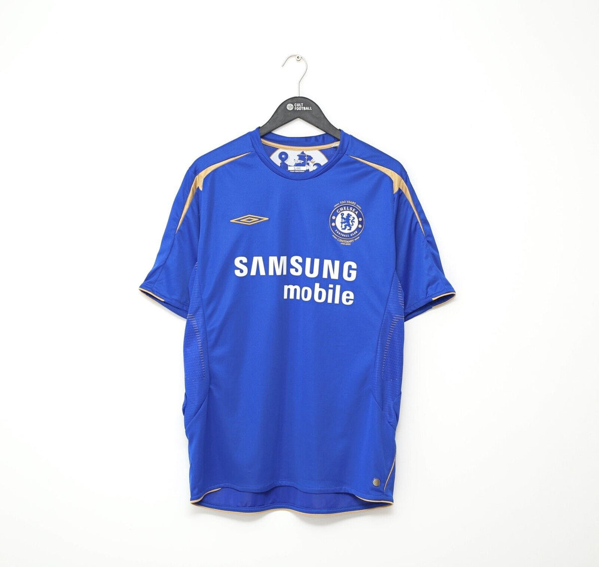 2005/06 LAMPARD #8 Chelsea Vintage Umbro UCL Home Football Shirt Jersey (L)