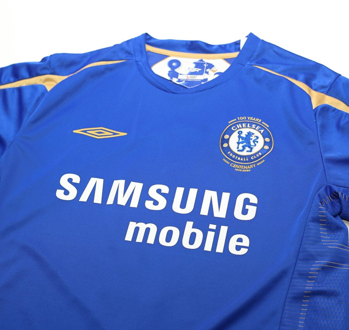 2005/06 LAMPARD #8 Chelsea Vintage Umbro UCL Home Football Shirt Jersey (L)