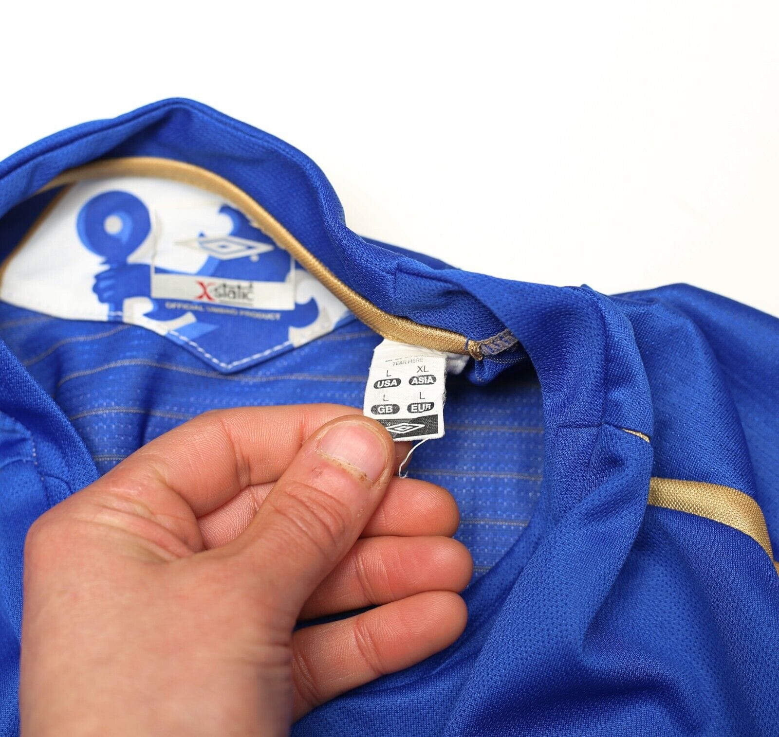 2005/06 LAMPARD #8 Chelsea Vintage Umbro UCL Home Football Shirt Jersey (L)