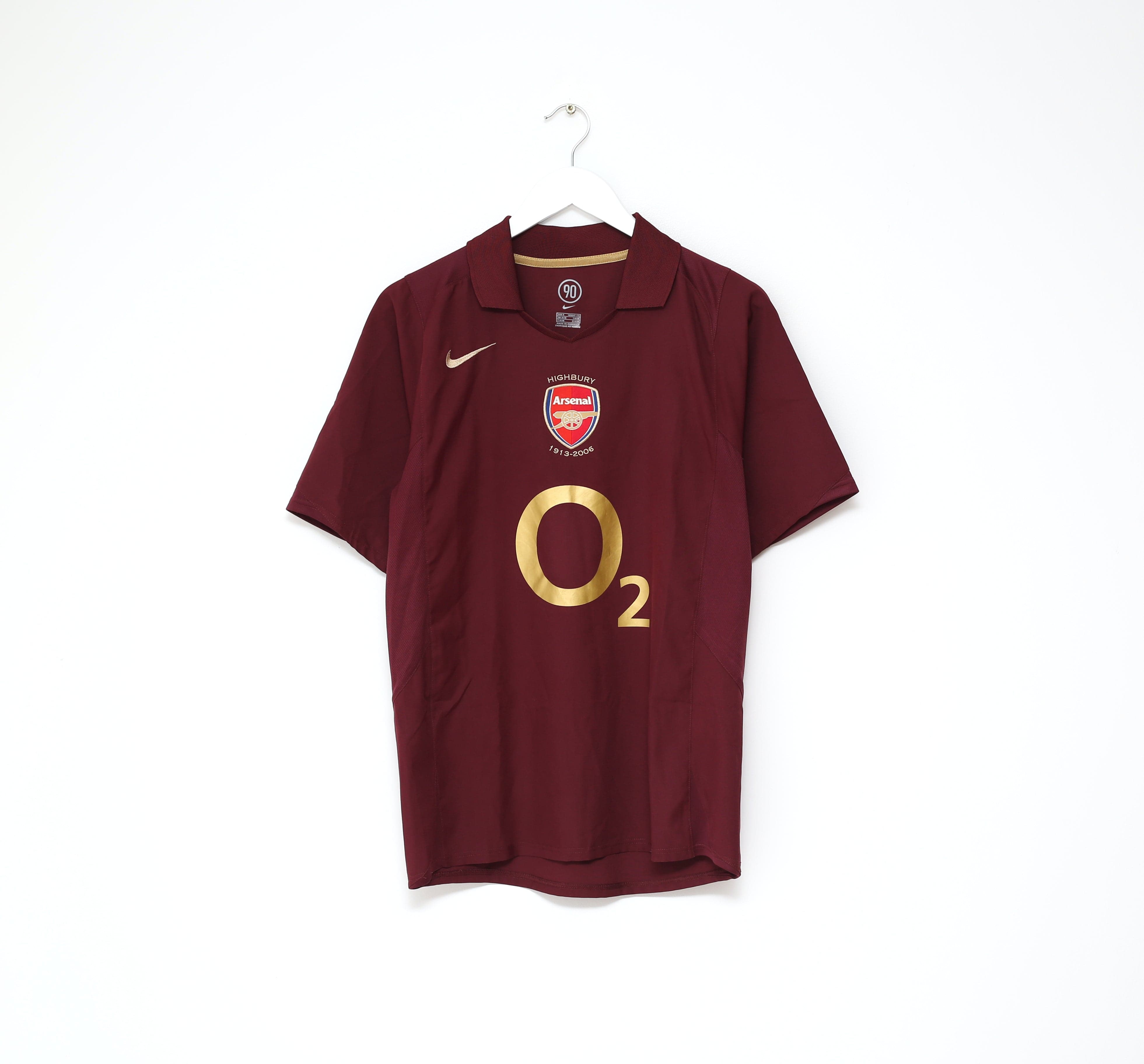 2005/06 PIRES #7 Arsenal Vintage Nike UCL Home Football Shirt Jersey (S)