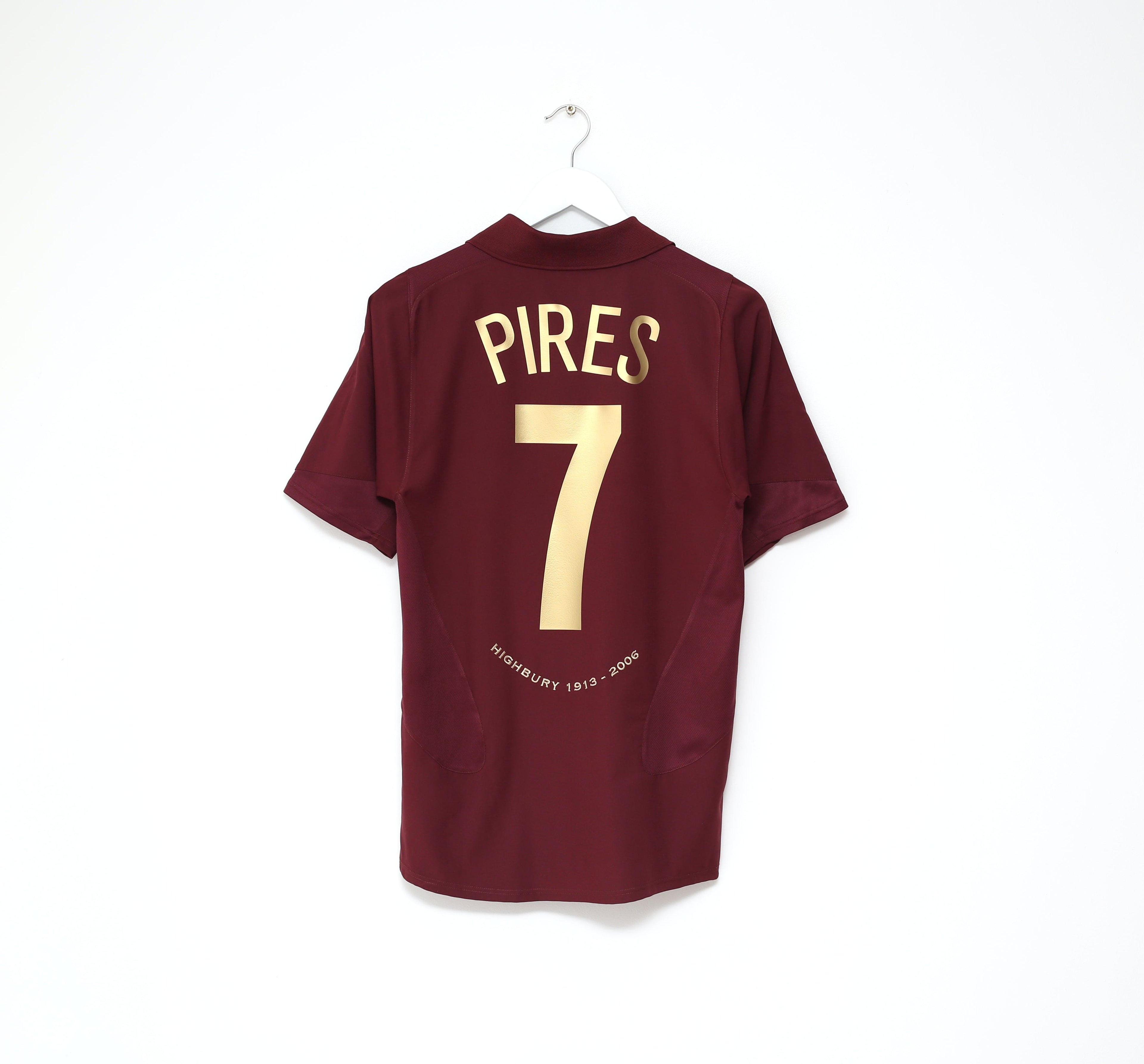 2005/06 PIRES #7 Arsenal Vintage Nike UCL Home Football Shirt Jersey (S)