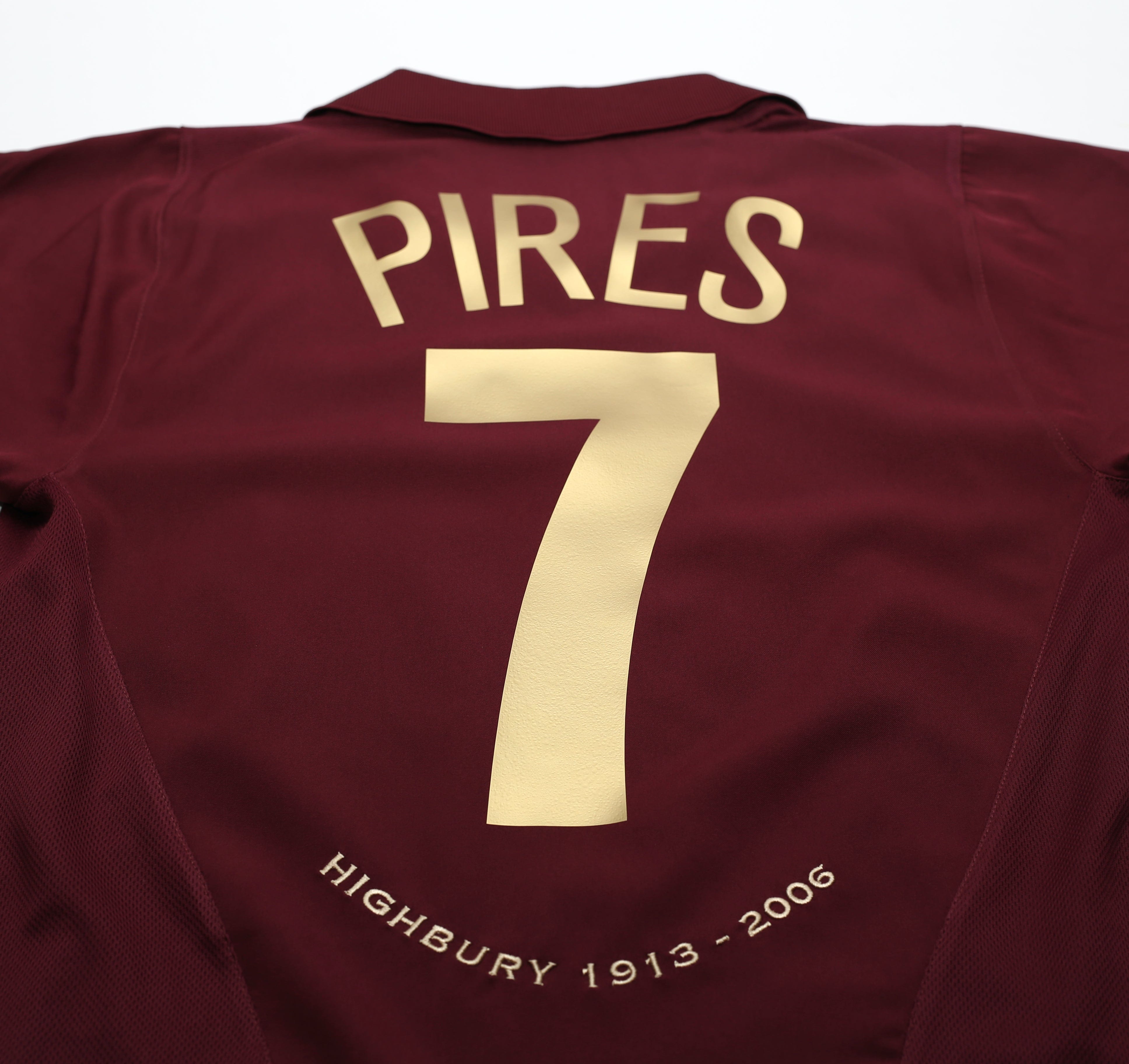 2005/06 PIRES #7 Arsenal Vintage Nike UCL Home Football Shirt Jersey (S)