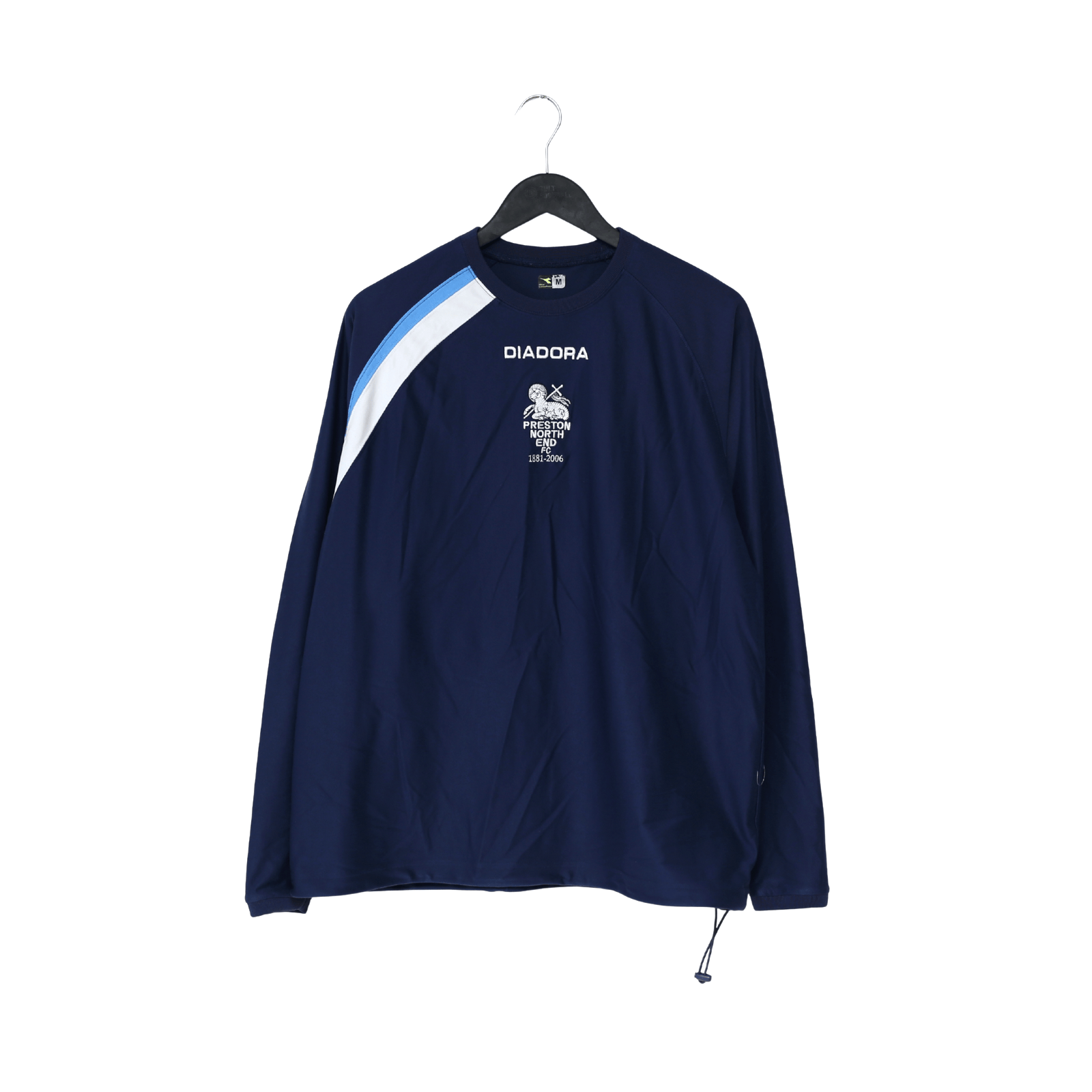 2005/06 PRESTON NORTH END Vintage Diadora Football Training Sweatshirt (M)