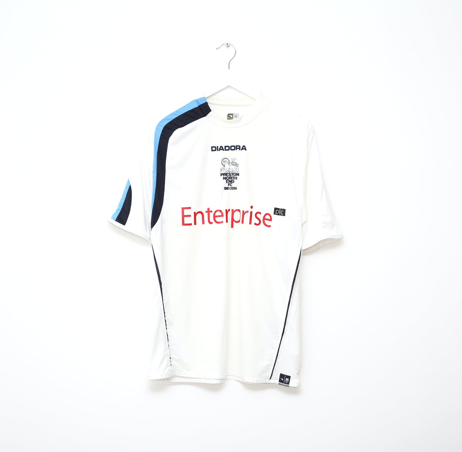 2005/06 PRESTON NORTH END Vintage Diadora Home Football Shirt (M)