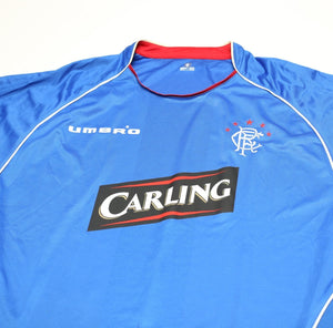 2005/06 RANGERS Vintage Umbro Home Football Shirt Jersey (XXL)
