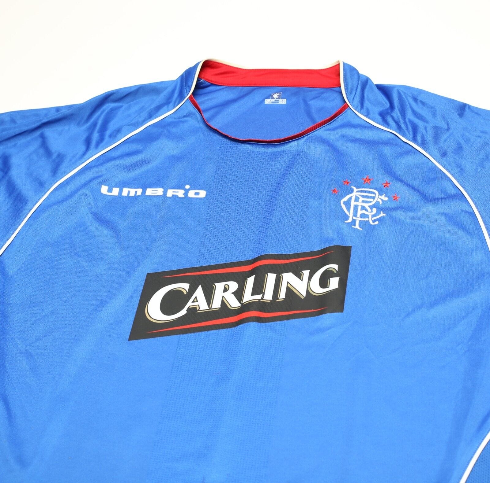 2005/06 RANGERS Vintage Umbro Home Football Shirt Jersey (XXL)