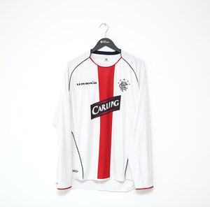 2005/06 RANGERS Vintage Umbro LS Away Football Shirt Jersey (XXL)